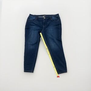 Maurices Women's Dark Wash Skinny Jeans Mid-Rise Stretch Denim Plus